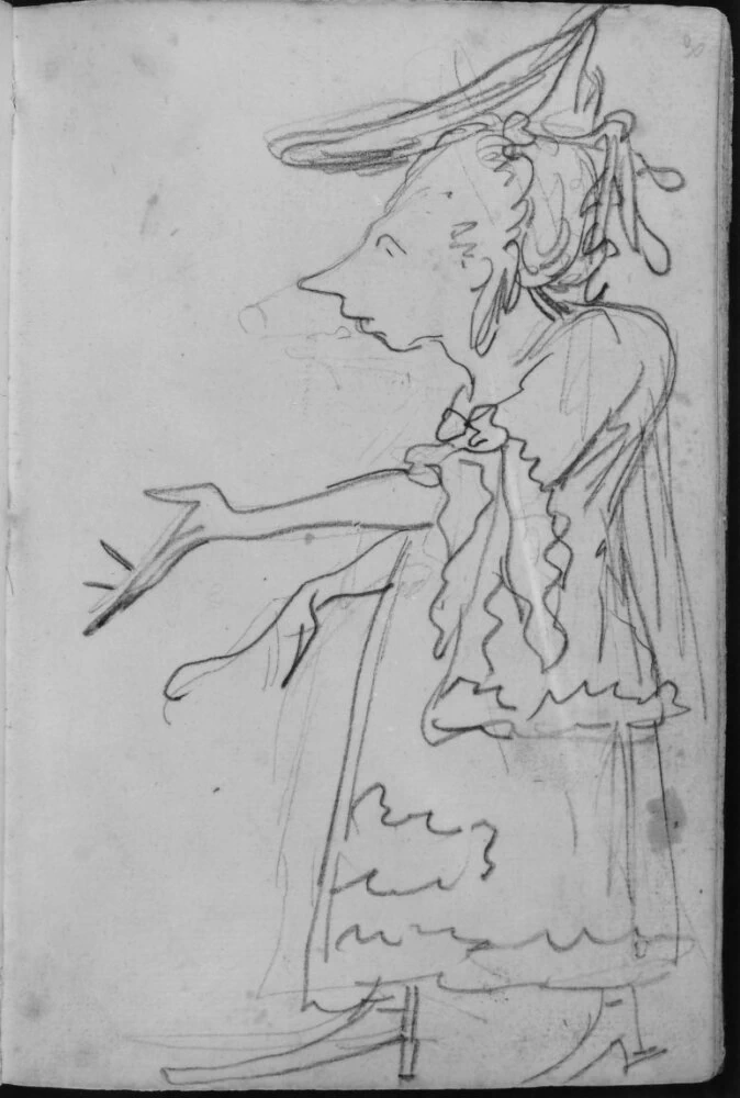 Donna gesticolante con la faccia appuntita - Nationalmuseum, Stoccolma